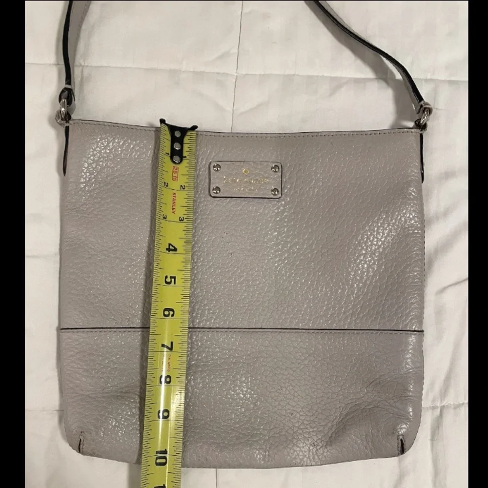 Kate Spade Purse Bay Street Cora Crossbody White Leather Pebbled Shoulder Bag